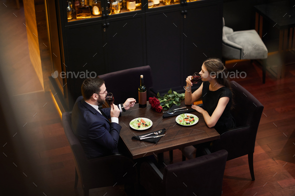 Couple by dinner - Stock Photo - Images