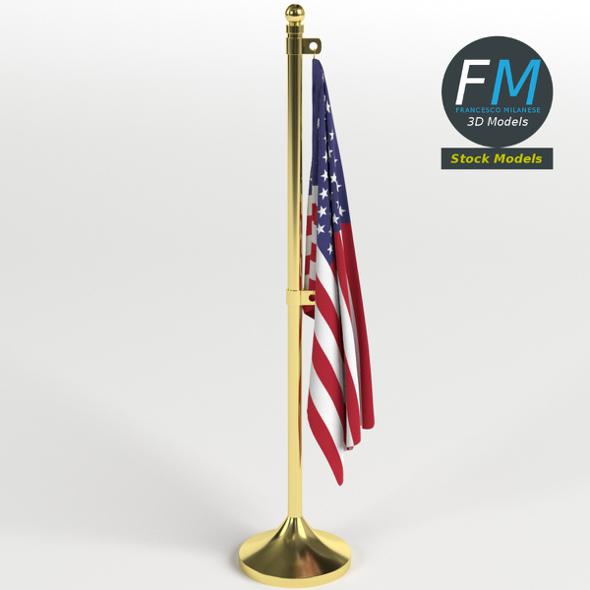 American flag office - 3Docean 23559325