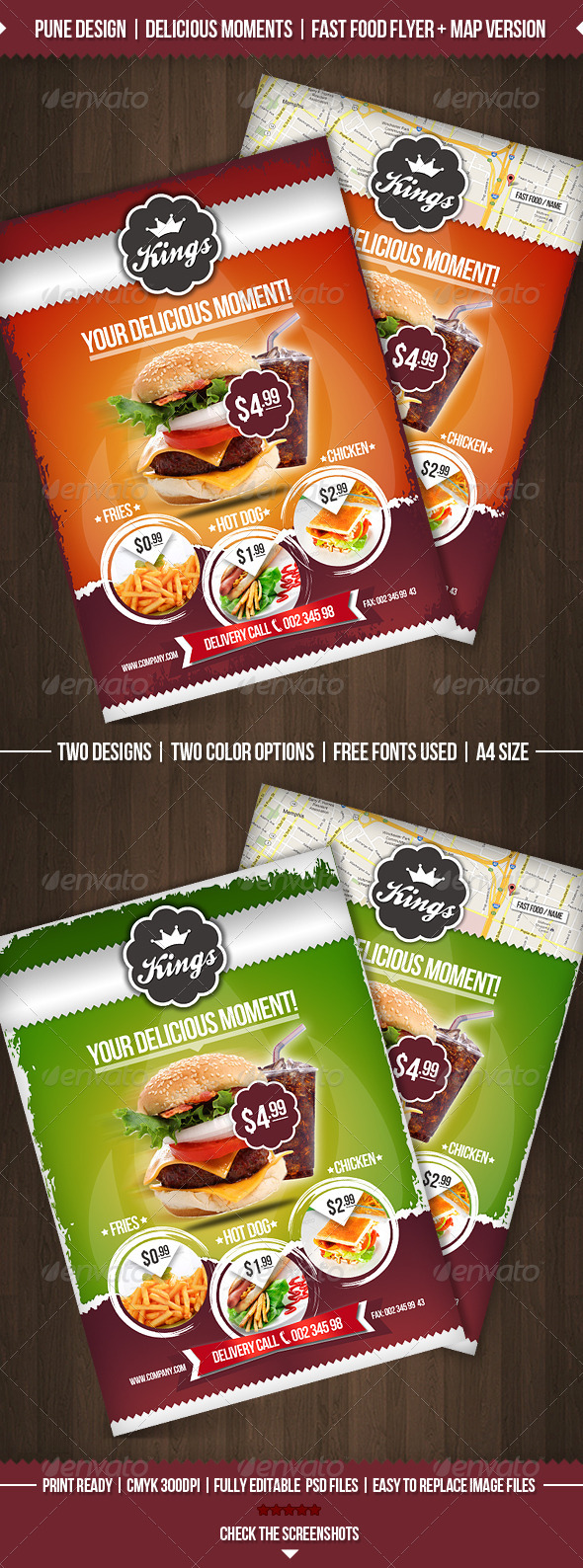 Delicious Moments | Fast Food Flyer Template