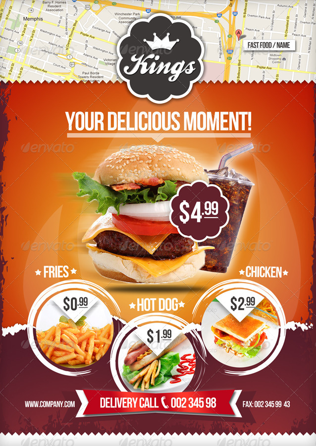 Download Delicious Moments Fast Food Flyer Template By Punedesign Graphicriver