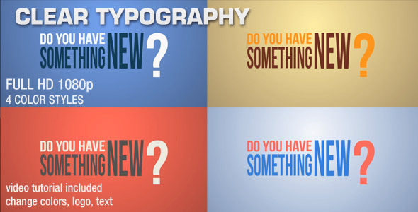 Clear Typography - VideoHive 2348599