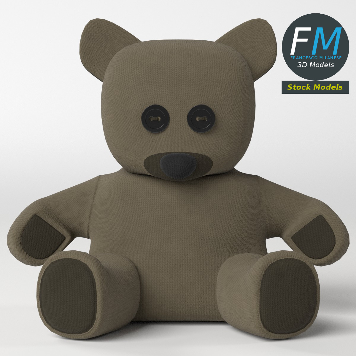 Teddy bear BLENDER 3D Model Cycles 3D model