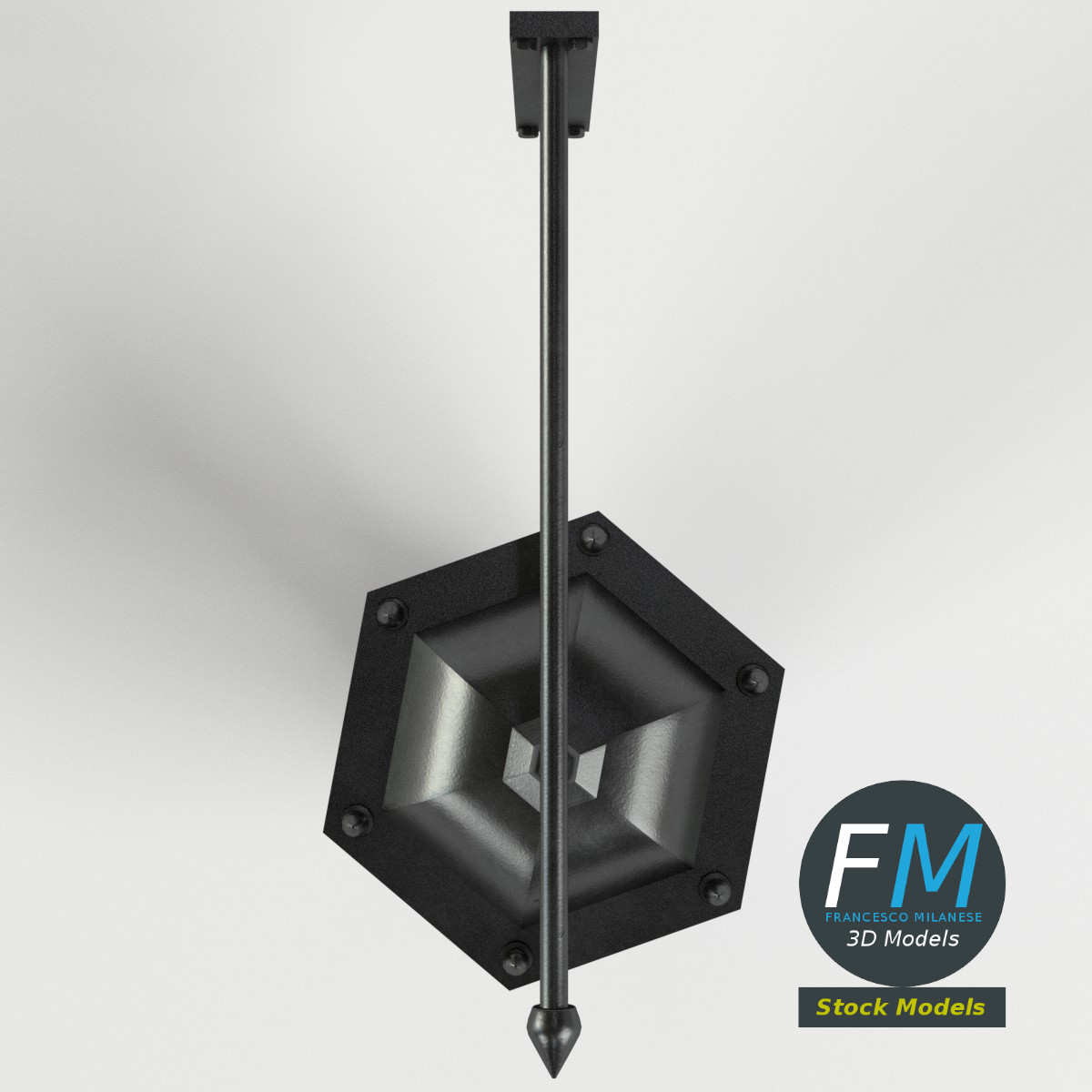 Cast iron wall lamp by 3DOcean