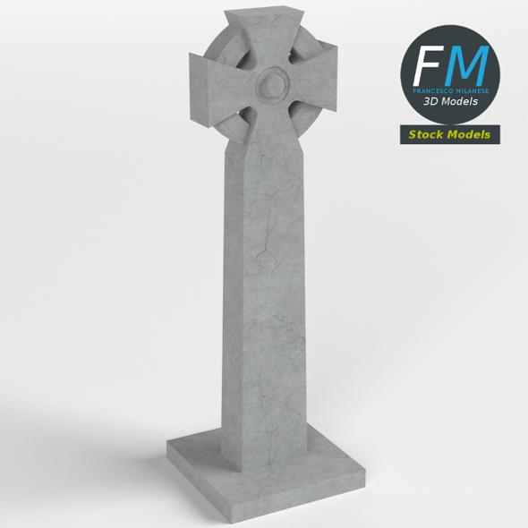 Celtic cross gravestone - 3Docean 23896757