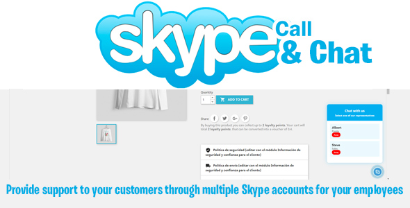 Prestashop Skype CallChat - CodeCanyon 8949997