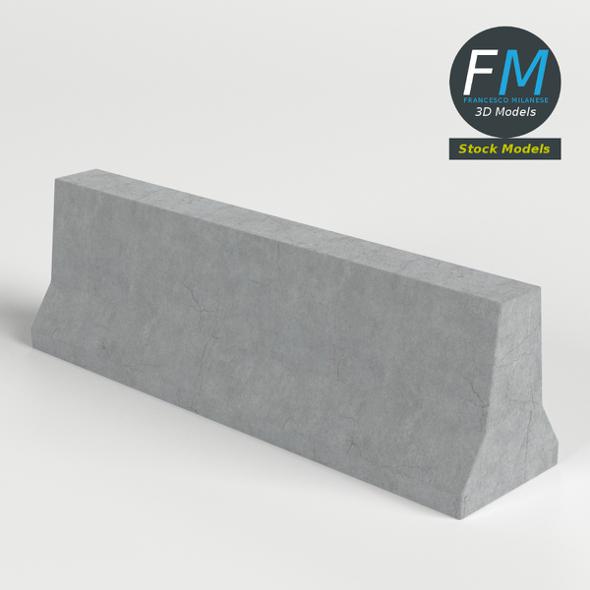 Concrete road barrier - 3Docean 23812756