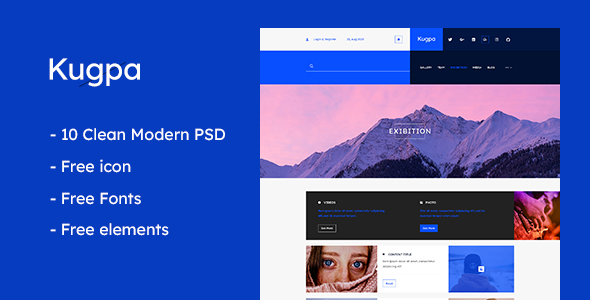 Kugpa - Multipurpose PSD Template