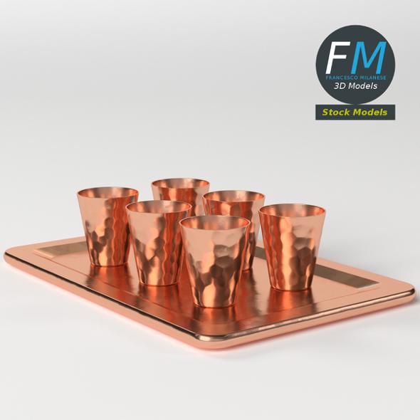 Copper shot glasses - 3Docean 23594188