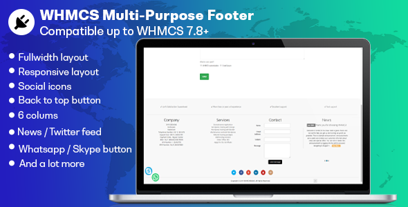 WHMCS Multi-purpose Footer