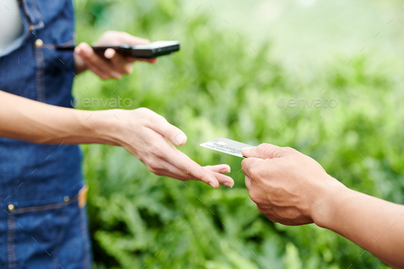 Accepting payment - Stock Photo - Images
