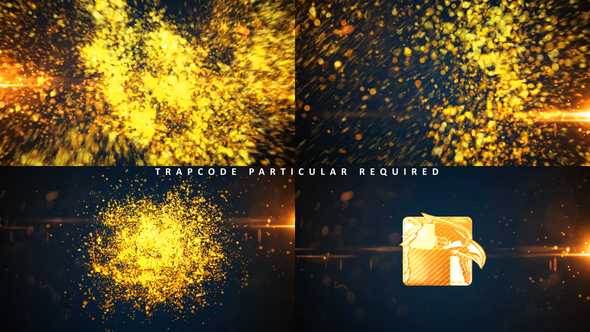 Glowing Particle Logo Reveal 16 : Golden Particles 04