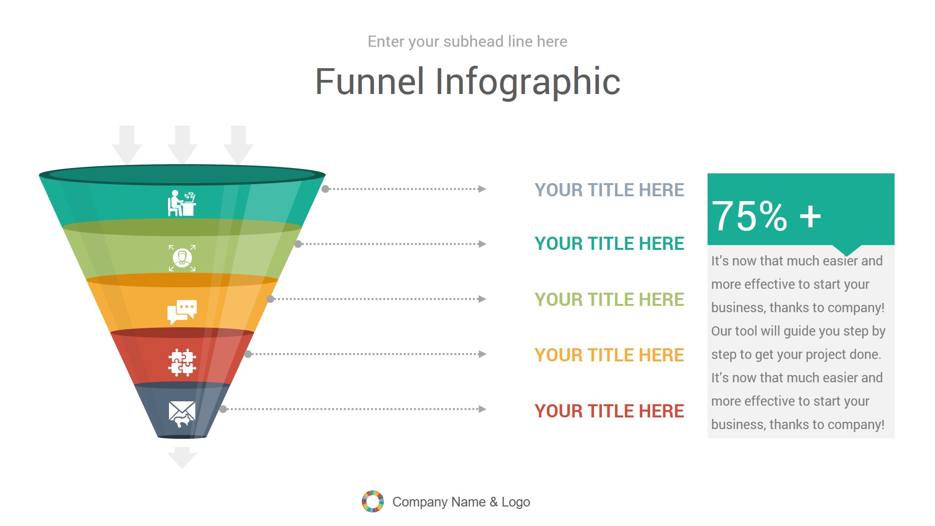 Funnel Infographics Keynote Presentation Template Diagrams by CiloArt