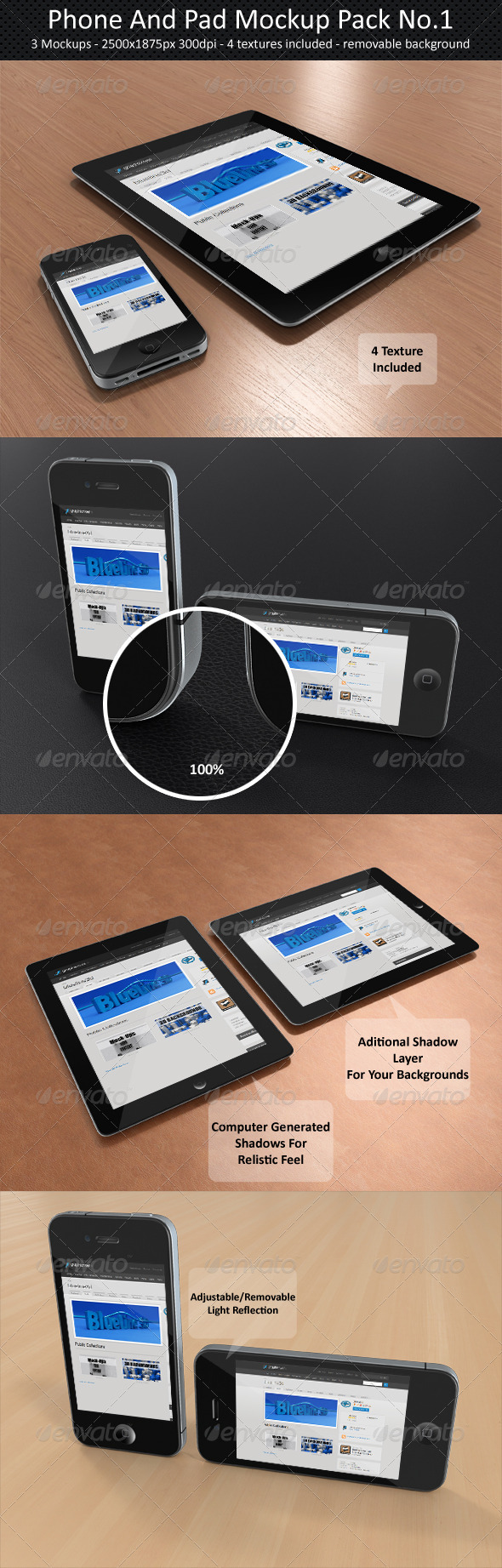 Phone And Pad Mock-Up Pack No.1