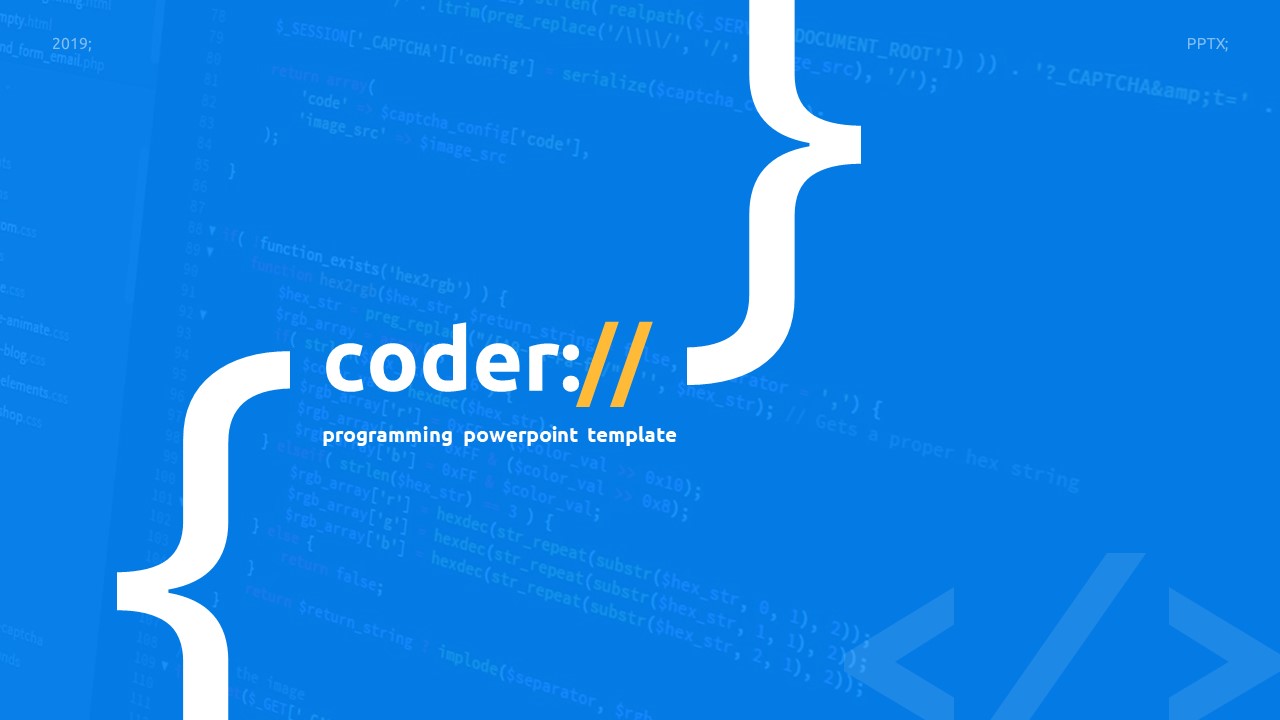 Coder Programming PowerPoint Presentation Template, Presentation Templates