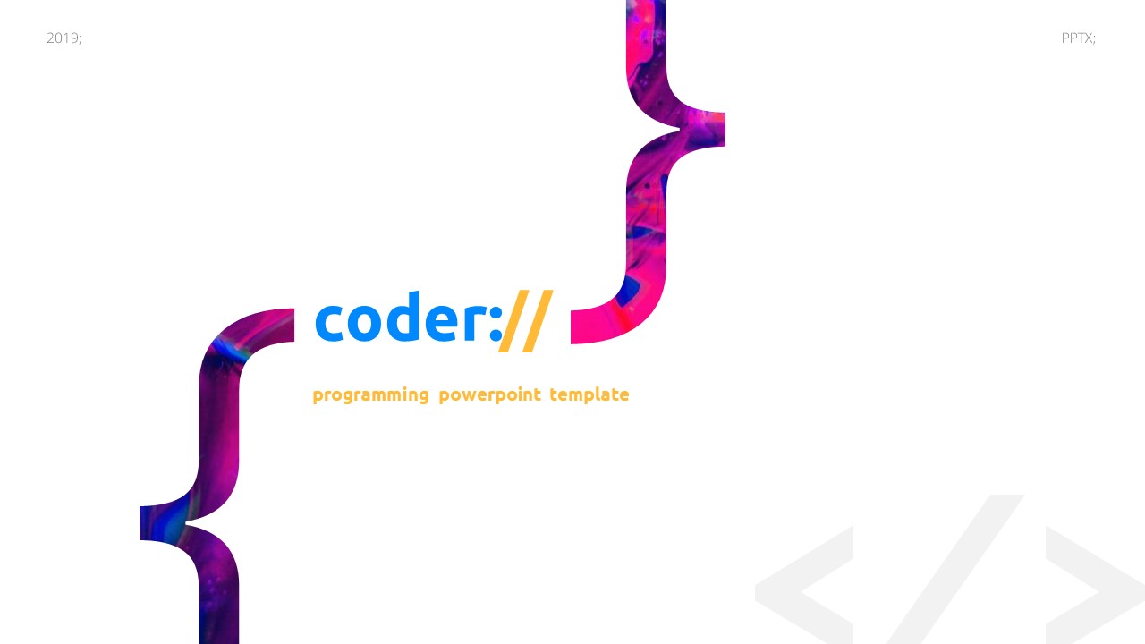 Coder Programming PowerPoint Presentation Template, Presentation Templates