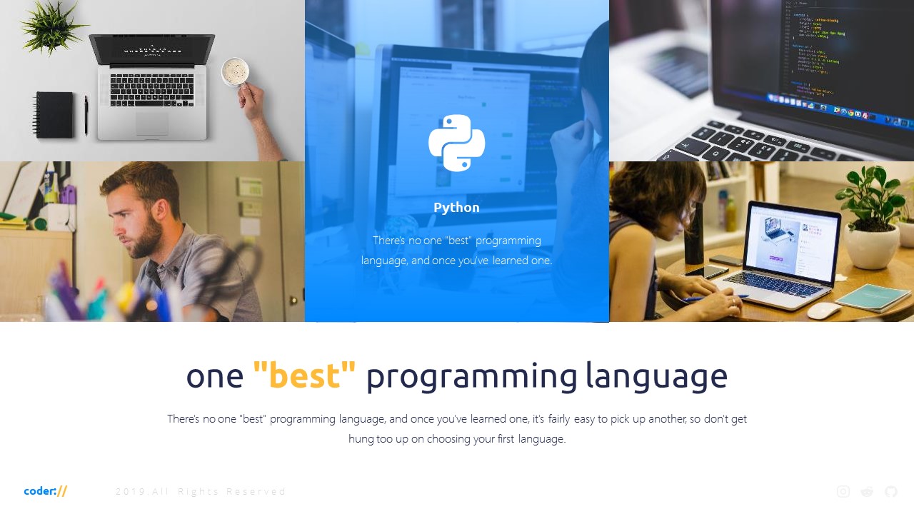 Coder Programming PowerPoint Presentation Template, Presentation Templates