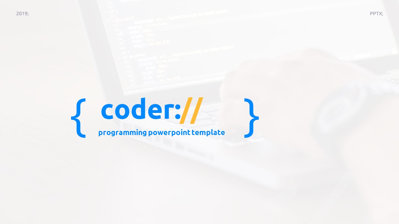 Coder Programming PowerPoint Presentation Template, Presentation Templates