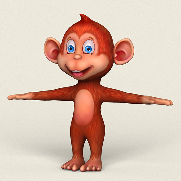 Cartoon Monkey - 3Docean 24578335