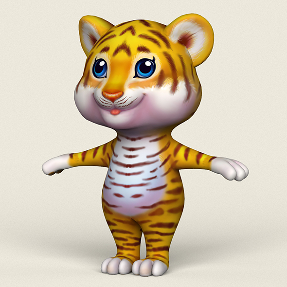Cartoon Tiger - 3Docean 24578367