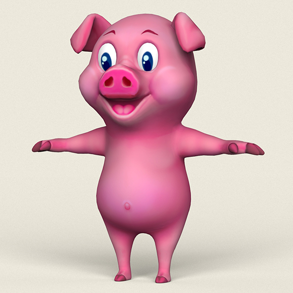 Cartoon Pig - 3Docean 24578395