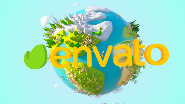 Cartoon Earth Logo - VideoHive 24597609