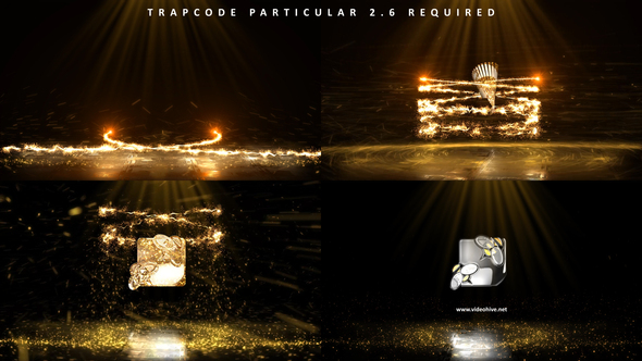 Glowing Particle Logo Reveal 8 : Golden Particles 01