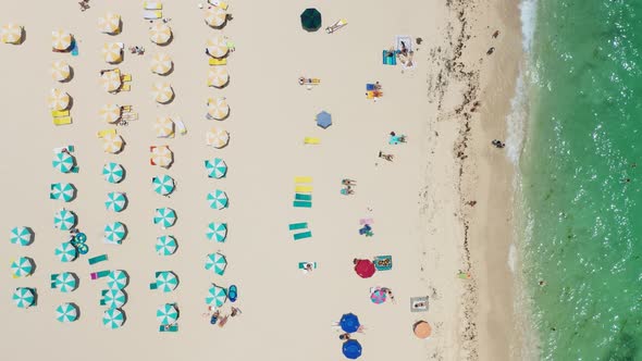 Vertical Video Aerial Sand Beach alt