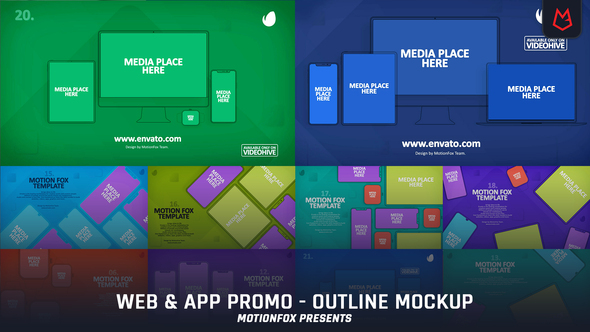 App & Web Promo Wireframe Device Mockup