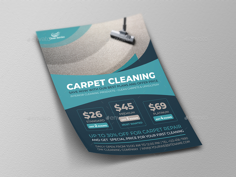 Carpet Cleaning Services Flyer Template, Print Templates | GraphicRiver