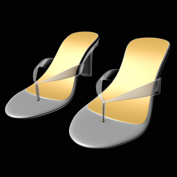 Thong Heel Sandals - 3Docean 24626017