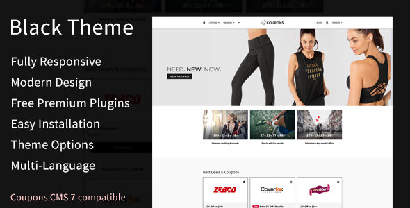 Black Theme for Coupons CMS