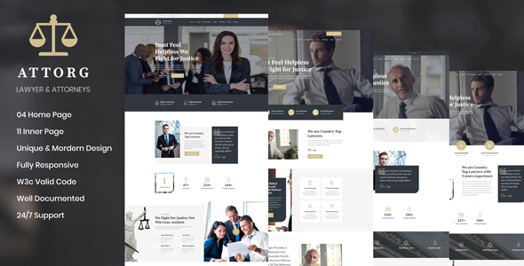 Marvelous Attorg -  Lawyer & Attorney HTML Template