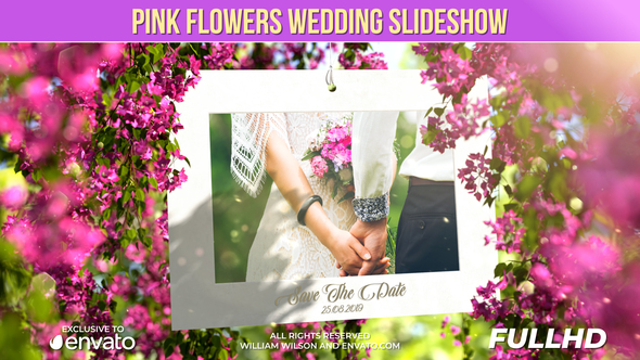 Pink Flowers Wedding Slideshow