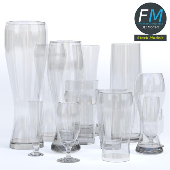 Empty beer glasses - 3Docean 23442709