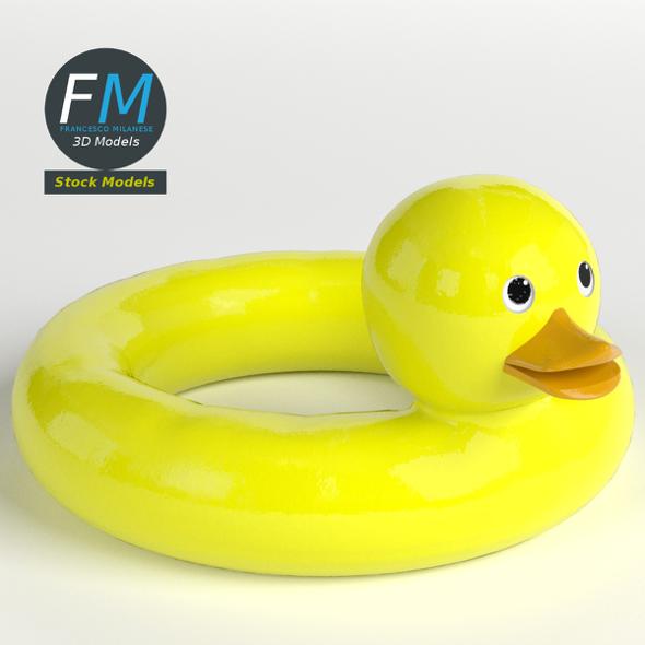 Inflatable duck lifebuoy - 3Docean 23381863