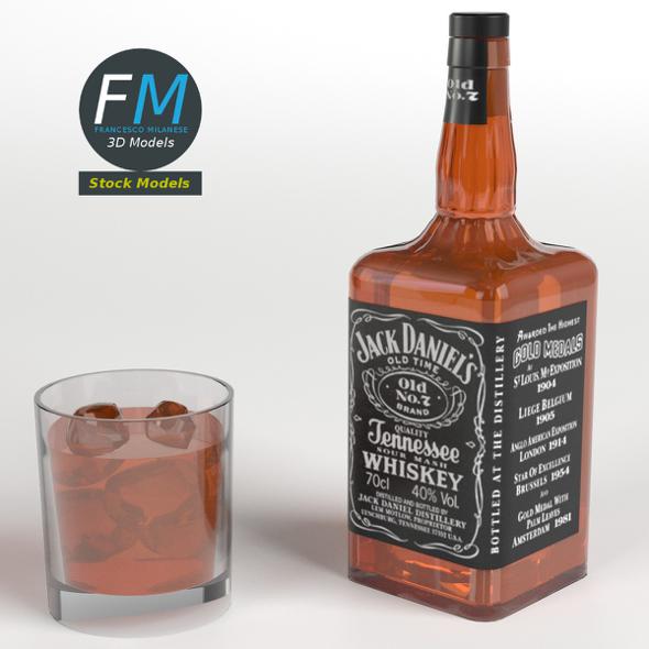 Jack Daniels Bottle - 3Docean 15966804