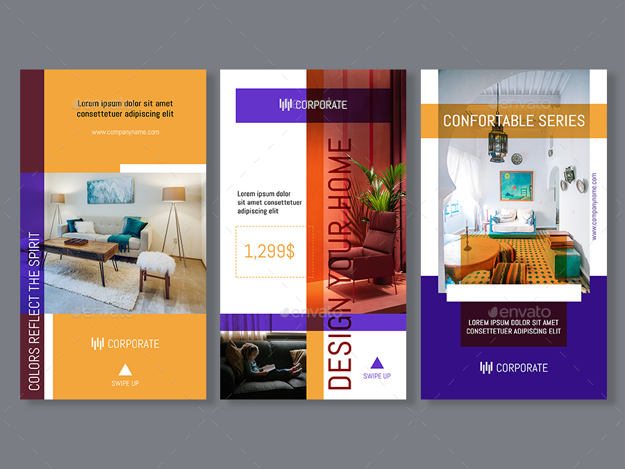 Furniture Instagram Stories by mirucreative GraphicRiver