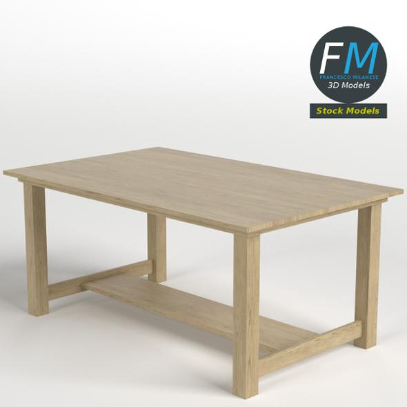Oak desk table - 3Docean 22957587