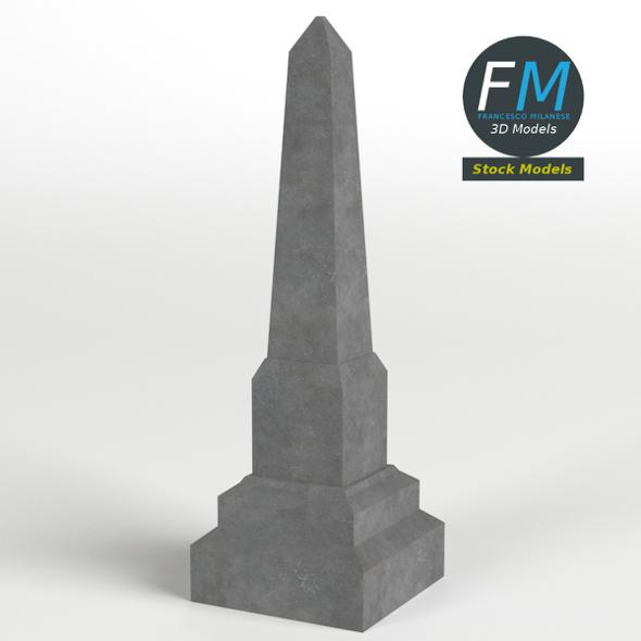 Obelisk gravestone - 3Docean 23868329