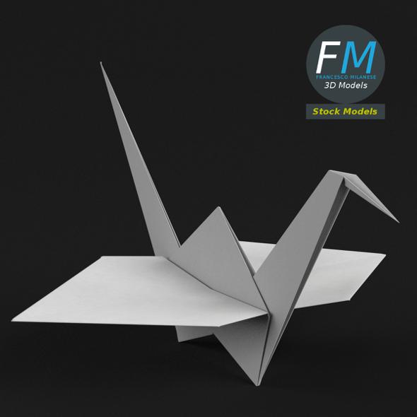 Origami paper crane - 3Docean 23214690