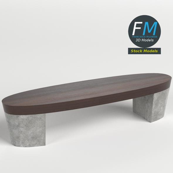 Oval bench - 3Docean 24131900