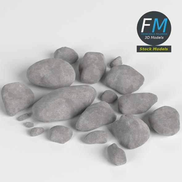 Pebbles and stones - 3Docean 22963729