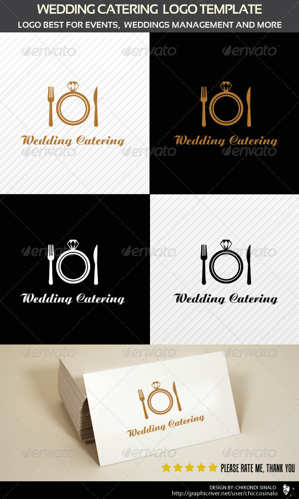 Wedding Catering Logo Template - Abstract Logo Templates