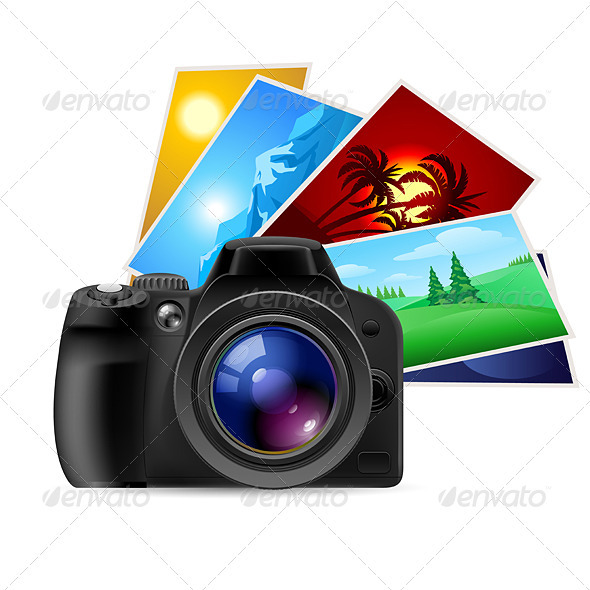 Camera and photos - Travel Conceptual
