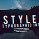Typography Style Intro - VideoHive Item for Sale