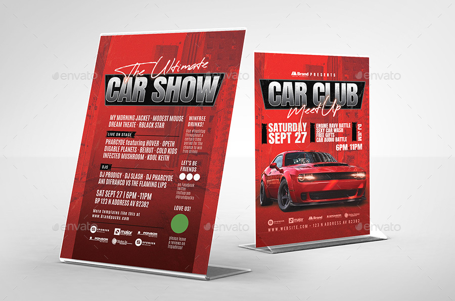 Car Club Flyer, Print Templates GraphicRiver