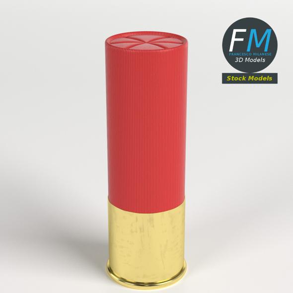 Shotgun shell cartridge - 3Docean 23447448