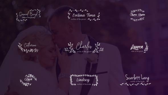 Wedding Titles and Lower Thirds