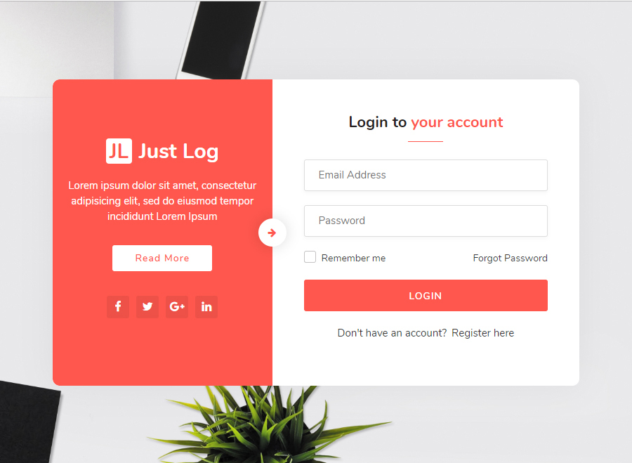 JustLog - Authentication HTML5 Templates by deep89webexpert | CodeCanyon