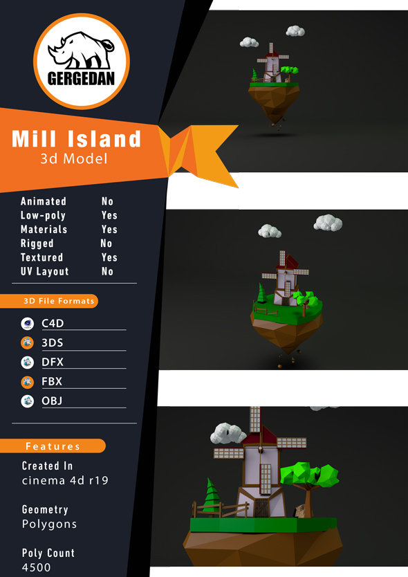 Mill Island - 3Docean 24663926